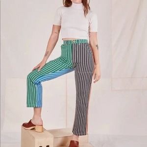 BIG BUD PRESS Four Color Multi Stripe Work Pants Size Small Made in LA